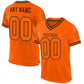 Custom Orange Orange-Black Mesh Authentic Throwback Football Jersey Limited