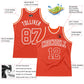 Custom Orange Orange-White Authentic Throwback Basketball Jersey Limited