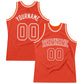Custom Orange Orange-White Authentic Throwback Basketball Jersey
