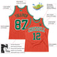 Custom Orange White Pinstripe Kelly Green Authentic Basketball Jersey Limited