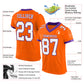 Custom Orange White-Purple Mesh Authentic Football Jersey Limited