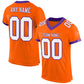 Custom Orange White-Purple Mesh Authentic Football Jersey Limited