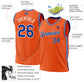 Custom Orange Royal-White Authentic Throwback Basketball Jersey Limited