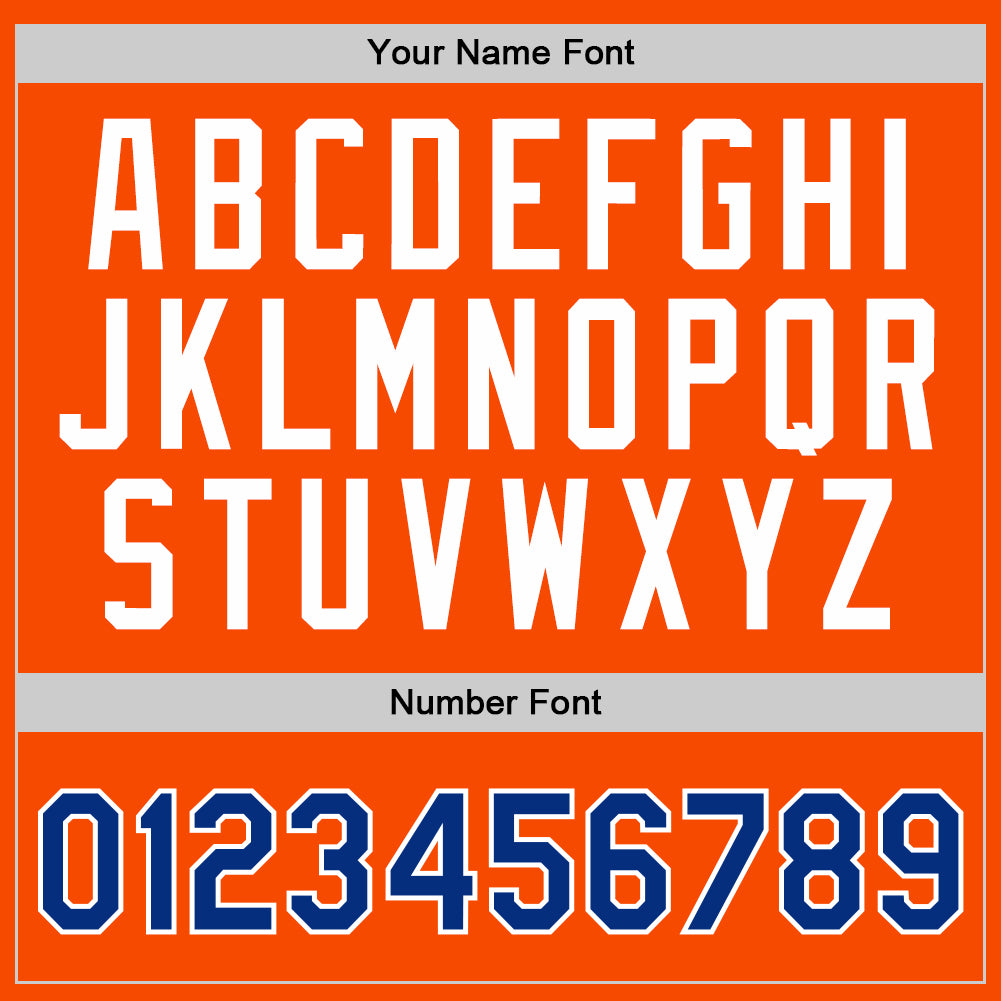 Custom Orange Royal-White Authentic Throwback Basketball Jersey Limited