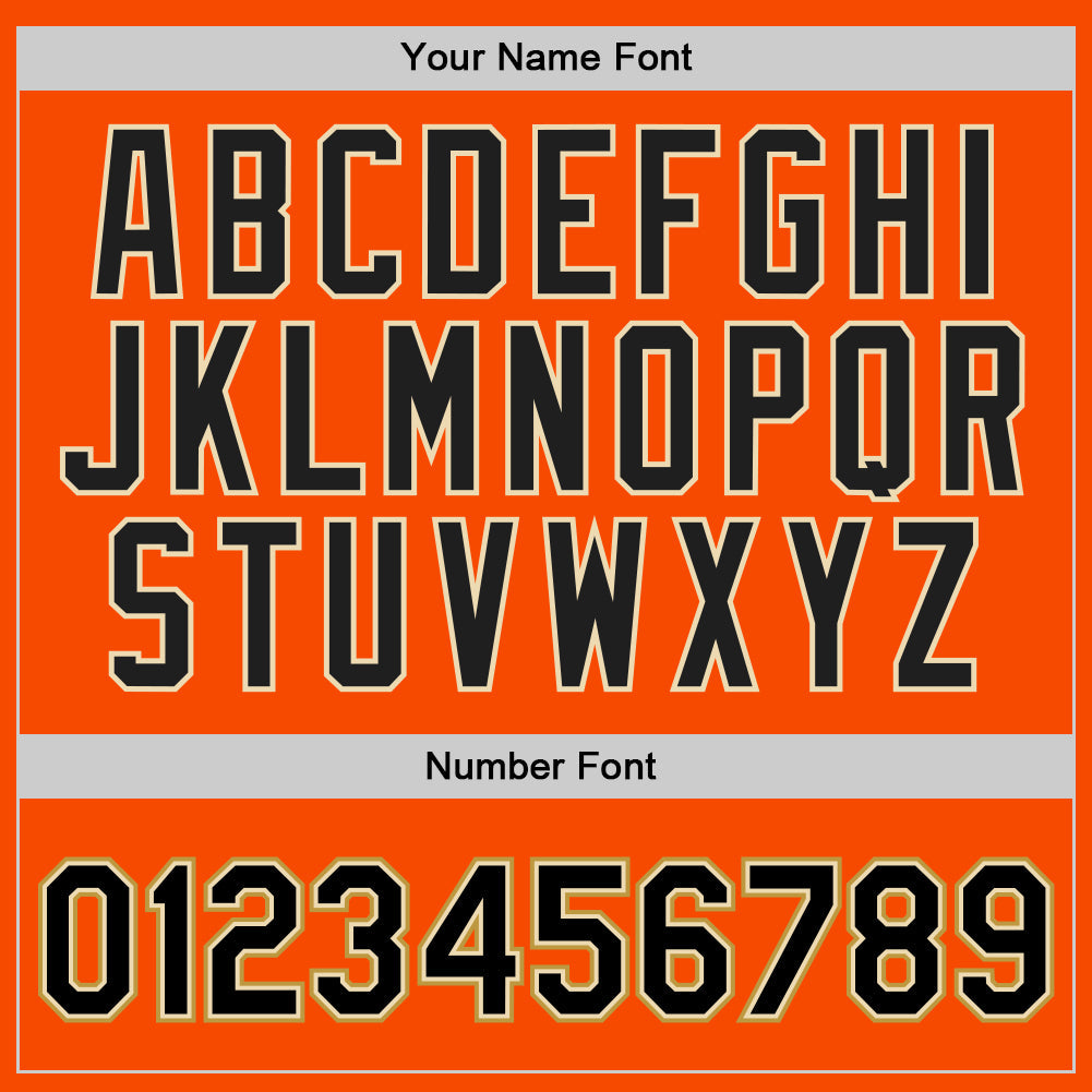 Custom Orange Black Cream-Old Gold Authentic Throwback Basketball Jersey Limited