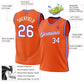 Custom Orange White-Purple Authentic Throwback Basketball Jersey Limited