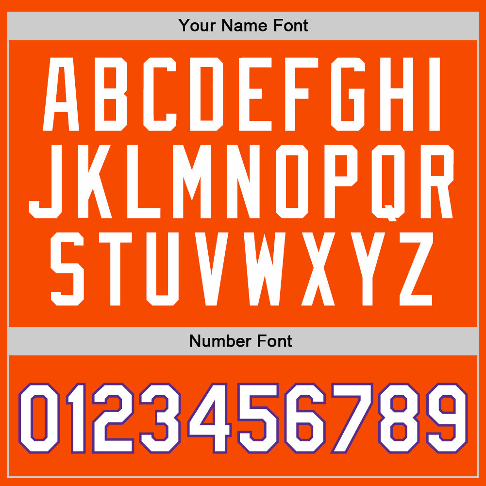 Custom Orange White-Purple Authentic Throwback Basketball Jersey Limited