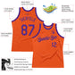 Custom Orange Purple Authentic Throwback Basketball Jersey Limited