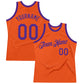 Custom Orange Purple Authentic Throwback Basketball Jersey