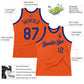 Custom Orange Royal Authentic Throwback Basketball Jersey Limited