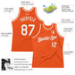 Custom Orange White Authentic Throwback Basketball Jersey Limited
