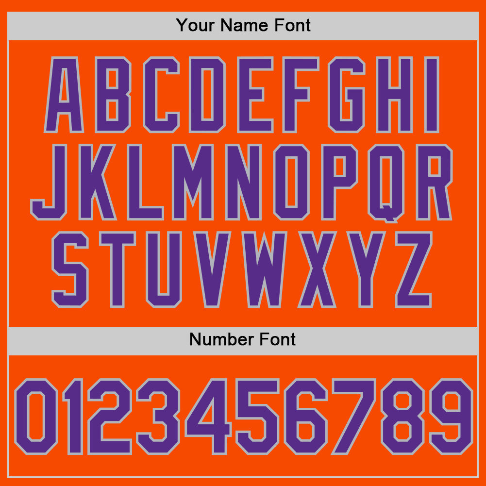 Custom Orange Purple-Gray Authentic Throwback Basketball Jersey Limited