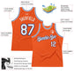 Custom Orange White-Royal Authentic Throwback Basketball Jersey Limited