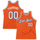 Custom Orange White-Royal Authentic Throwback Basketball Jersey