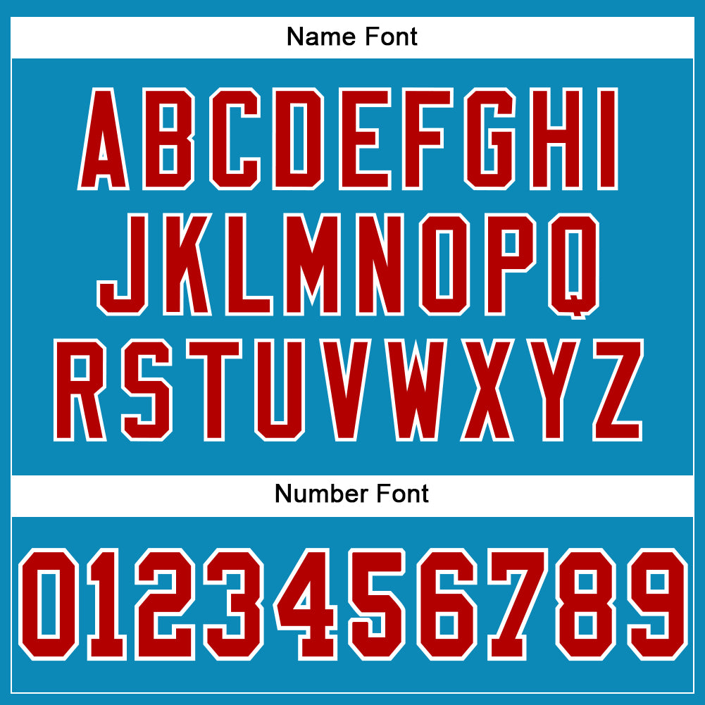 Custom Panther Blue Red-White Mesh Authentic Football Jersey Limited