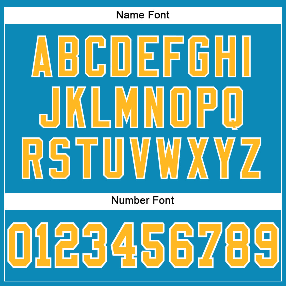 Custom Panther Blue Gold-White Mesh Authentic Football Jersey Limited