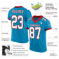 Custom Panther Blue White-Red Mesh Authentic Football Jersey Limited