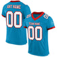 Custom Panther Blue White-Red Mesh Authentic Football Jersey Limited