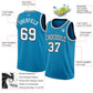 Custom Panther Blue White-Black Authentic Basketball Jersey Limited