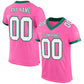 Custom Pink White-Kelly Green Mesh Authentic Football Jersey Limited