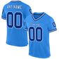 Custom Powder Blue Royal-White Mesh Authentic Throwback Football Jersey Limited