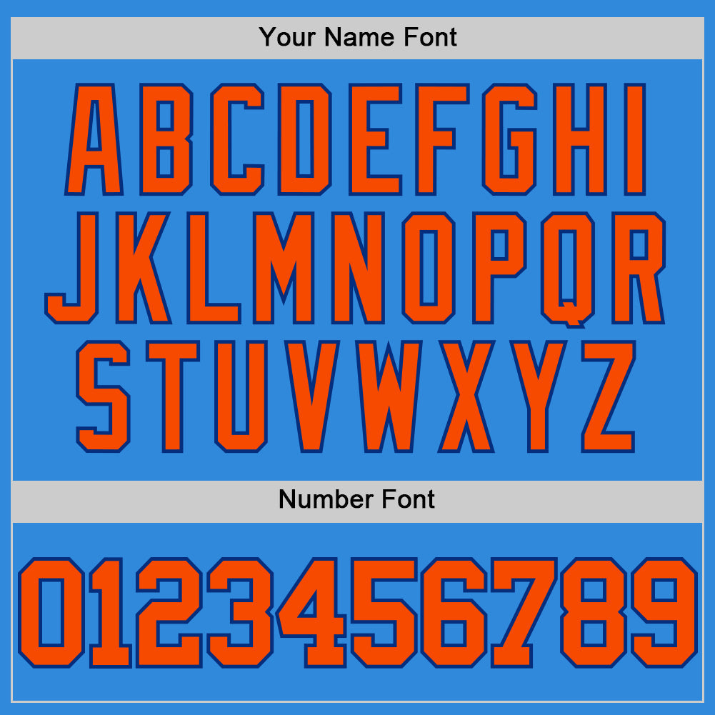 Custom Powder Blue Orange-Royal Authentic Basketball Jersey Limited