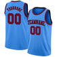 Custom Powder Blue Maroon-Black Authentic Basketball Jersey