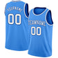 Custom Powder Blue White-Royal Authentic Basketball Jersey
