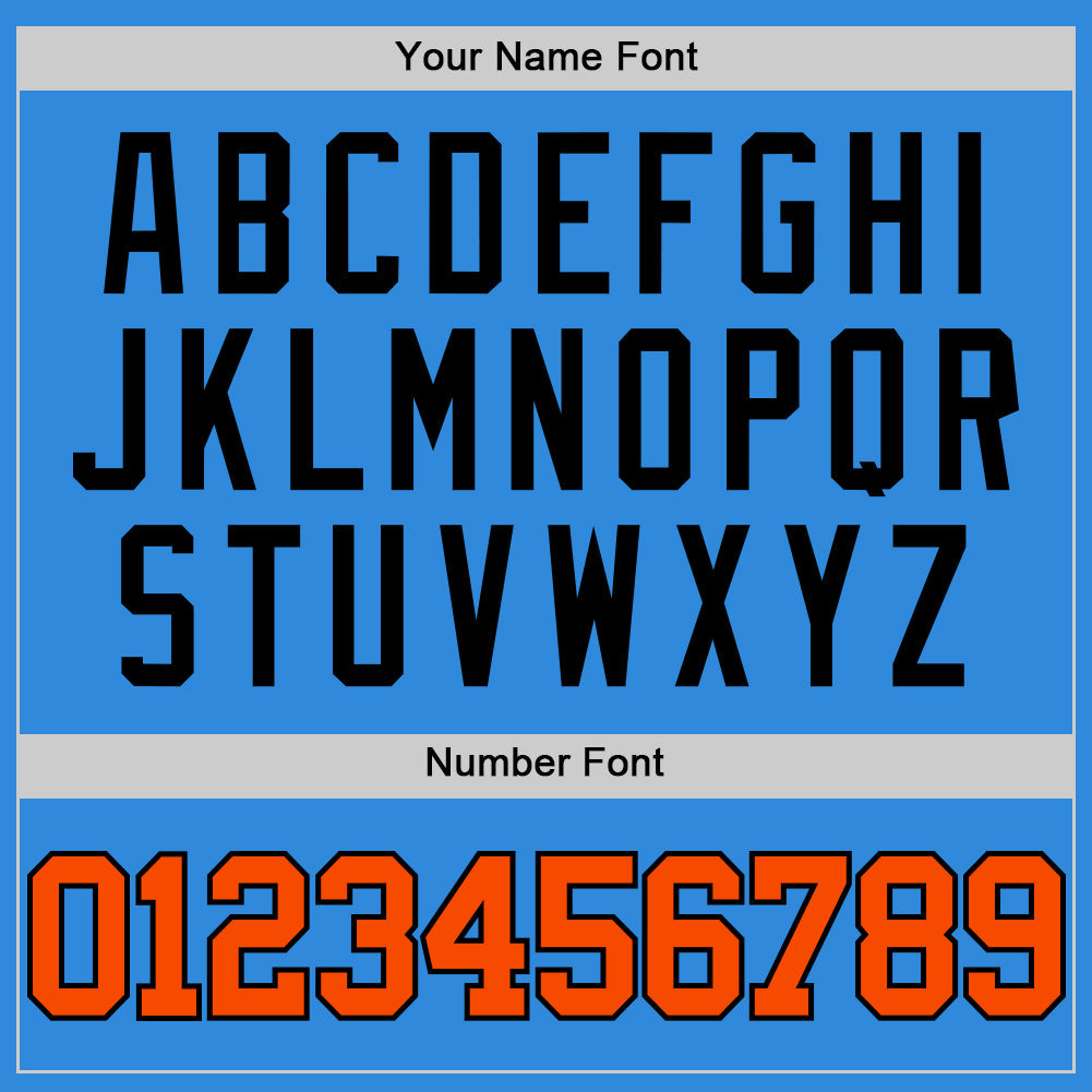 Custom Powder Blue Orange-Black Authentic Basketball Jersey Limited