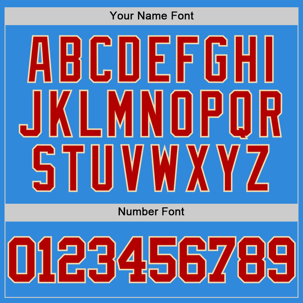 Custom Powder Blue Red-Cream Authentic Basketball Jersey Limited