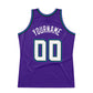 Custom Purple White-Teal Authentic Throwback Basketball Jersey Limited