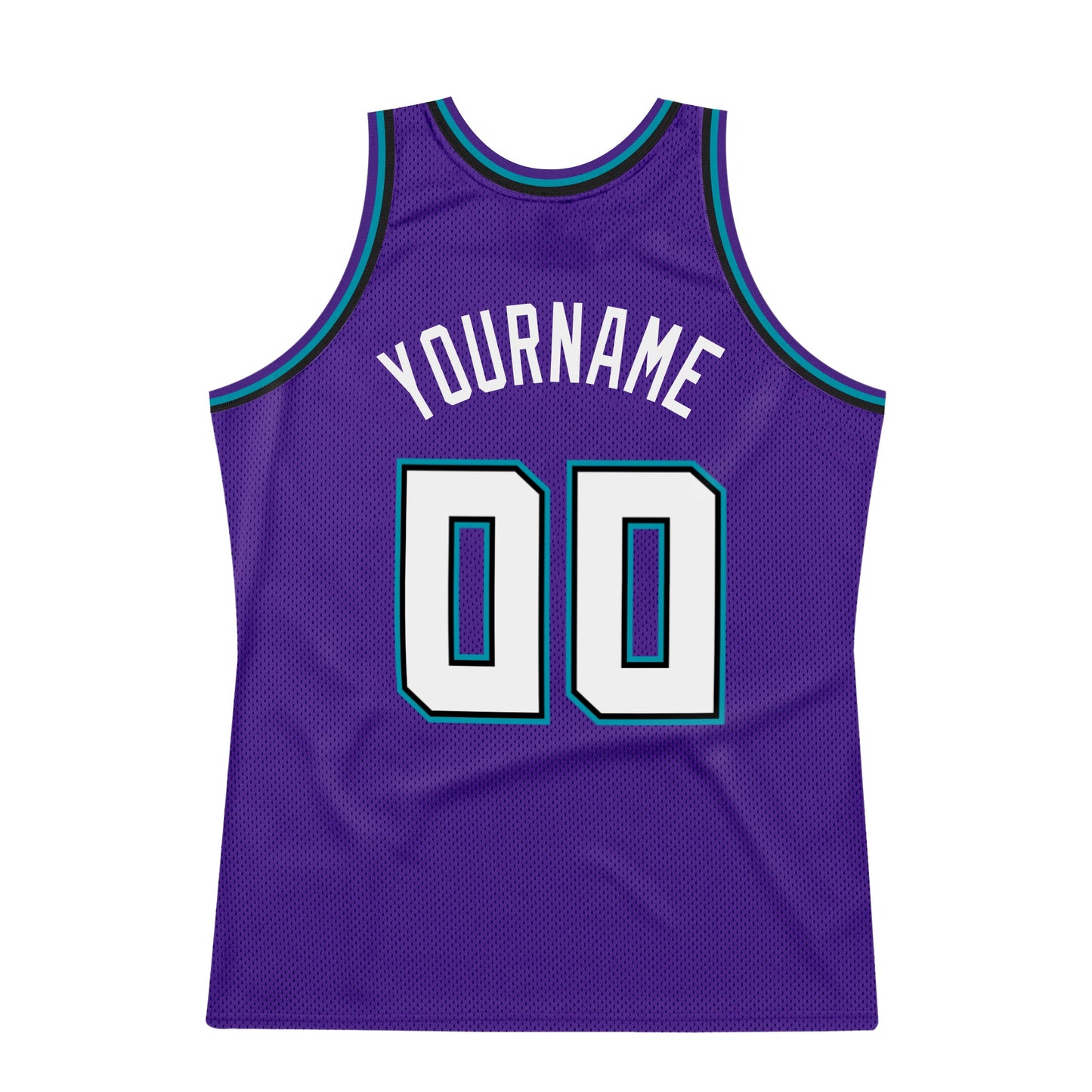 Custom Purple White-Teal Authentic Throwback Basketball Jersey Limited