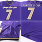 Custom Purple Old Gold-Black Mesh Authentic Throwback Football Jersey Limited