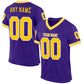 Custom Purple Gold-White Mesh Authentic Throwback Football Jersey Limited