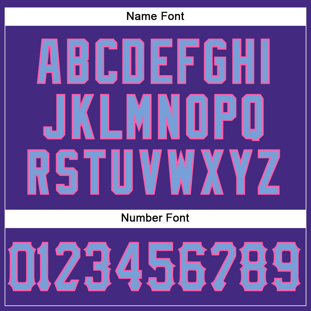 Custom Purple Light Blue-Pink Mesh Authentic Football Jersey Limited