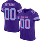 Custom Purple Light Blue-Pink Mesh Authentic Football Jersey Limited