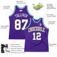 Custom Purple White-Teal Authentic Throwback Basketball Jersey Limited