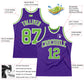 Custom Purple Neon Green-White Authentic Throwback Basketball Jersey Limited