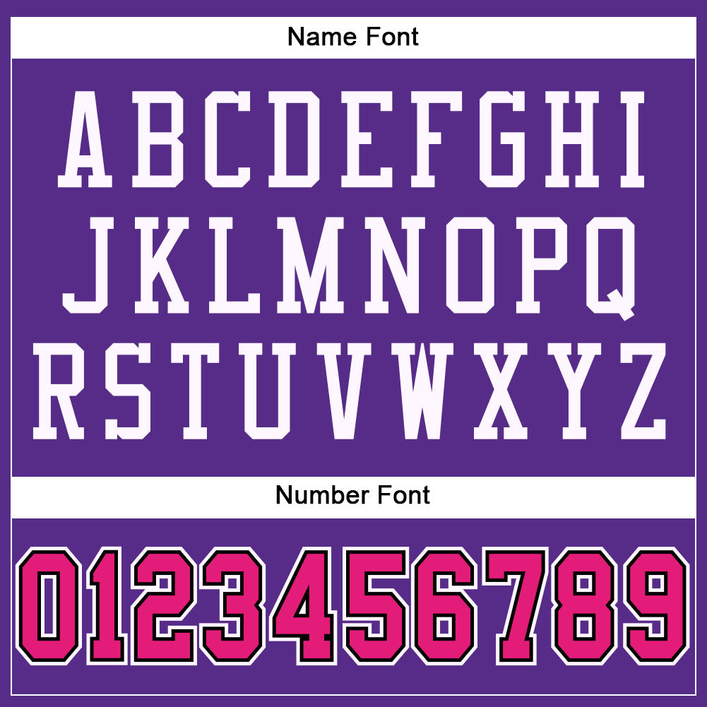 Custom Purple Hot Pink-Black Mesh Authentic Football Jersey Limited