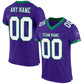Custom Purple White-Kelly Green Mesh Authentic Football Jersey Limited