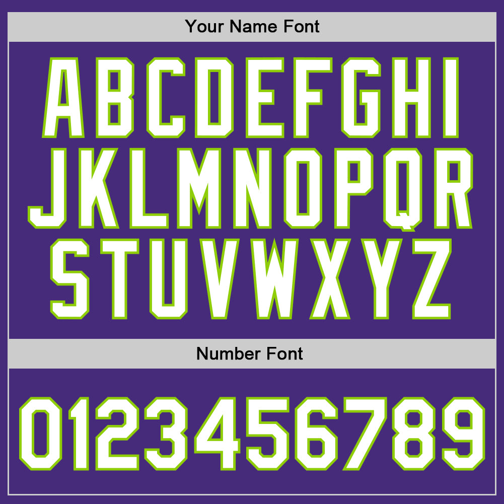 Custom Purple White-Neon Green Authentic Throwback Basketball Jersey Limited