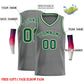 Custom Dark Gray Green-White Classic Tops Men Casual Basketball Jersey Limited