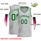 Custom Gray Green-White Classic Tops Men Casual Basketball Jersey Limited