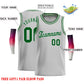 Custom Gray Green-White Classic Tops Casual Basketball Jersey Limited