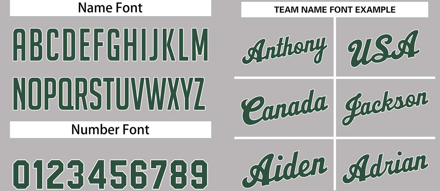 Custom Gray Green-White Classic Tops Casual Basketball Jersey Limited