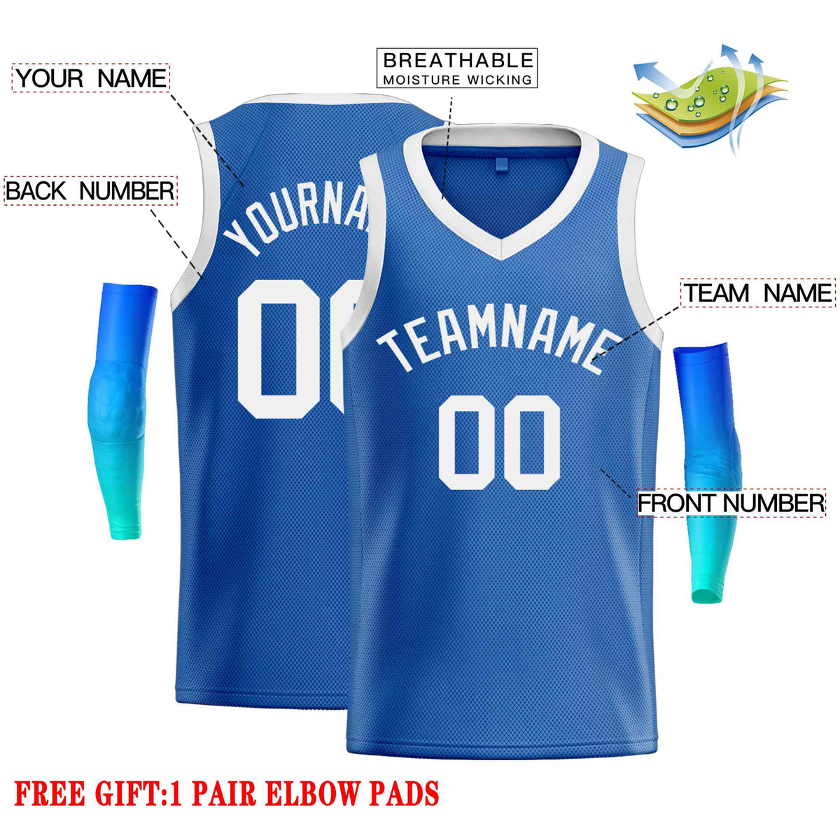 Custom Blue White-Classic Tops Men Casual Basketball Jersey Limited
