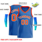 Custom Blue Orange-White Classic Tops Men Casual Basketball Jersey Limited
