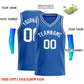 Custom Blue White-Classic Tops Men Casual Basketball Jersey Limited