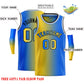 Custom Yellow Blue-Black Gradient Fashion Tops Bull Basketball Jersey Limited