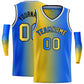Custom Yellow Royal-Black Gradient Fashion Tops Basketball Jersey